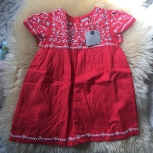 Zara Dress NWT size 4/5 or 110 with embroidery